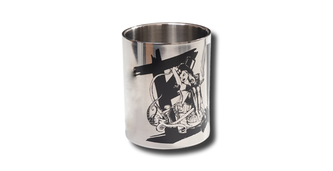 Thermotasse aus Edelstahl,